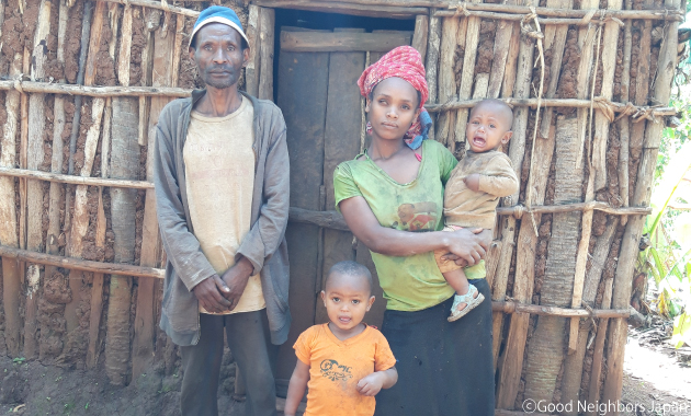 収入源が乏しい農村部の家族