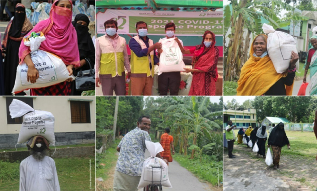 緊急物資支援の様子