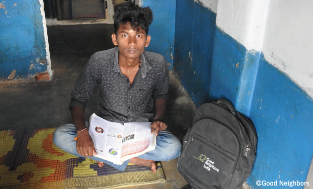 教育支援を受けたヴィシュヌくん