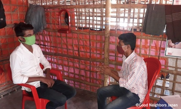 ロヒンギャ難民の子どもへのカウンセリング