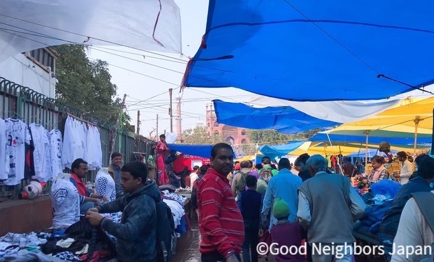 オールドデリーのテント街