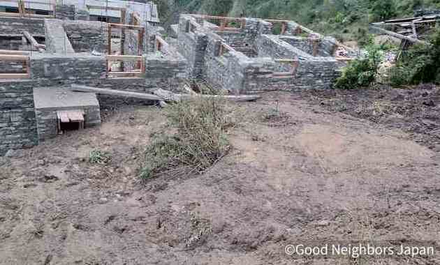 土砂災害の様子