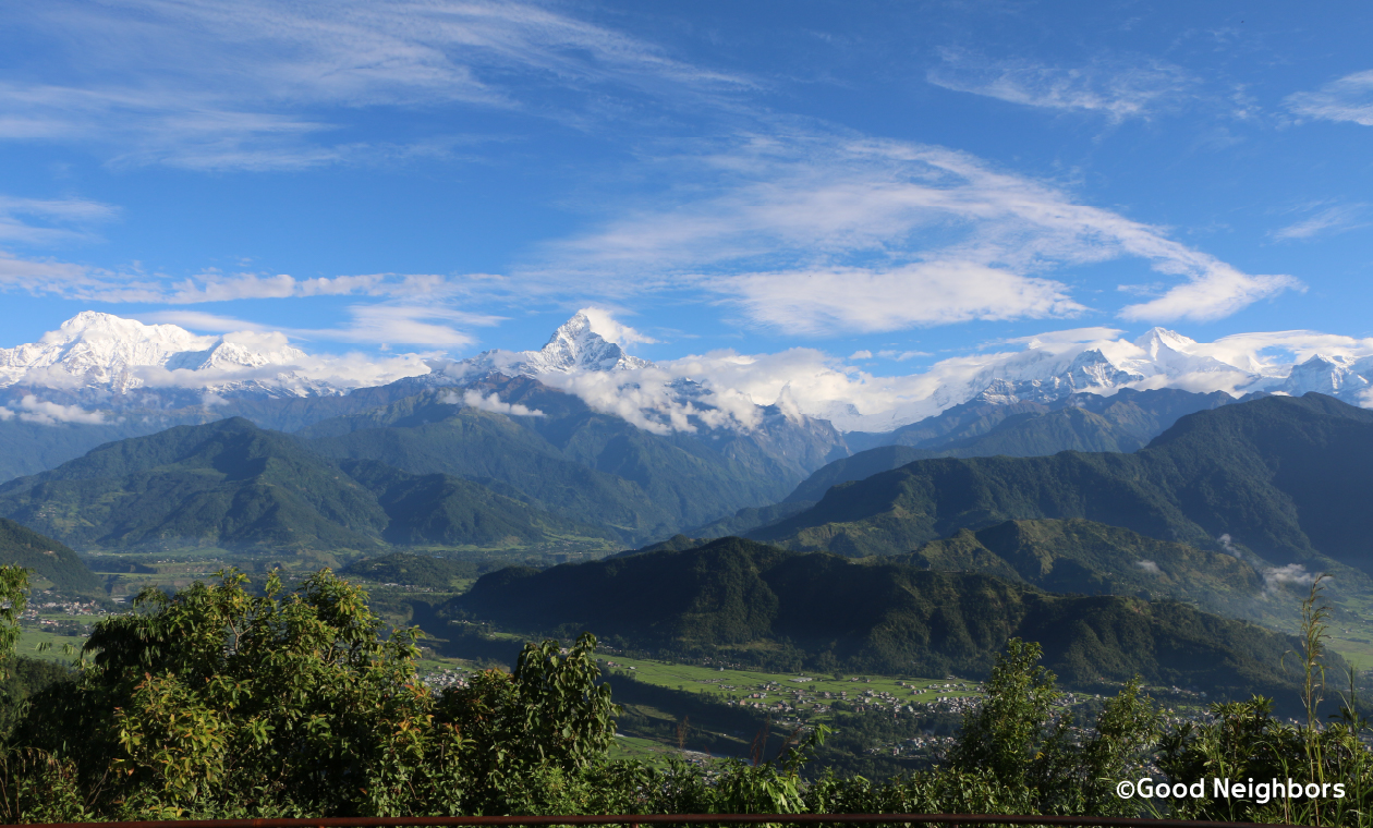 ネパールの丘陵地帯