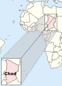 チャドの地図